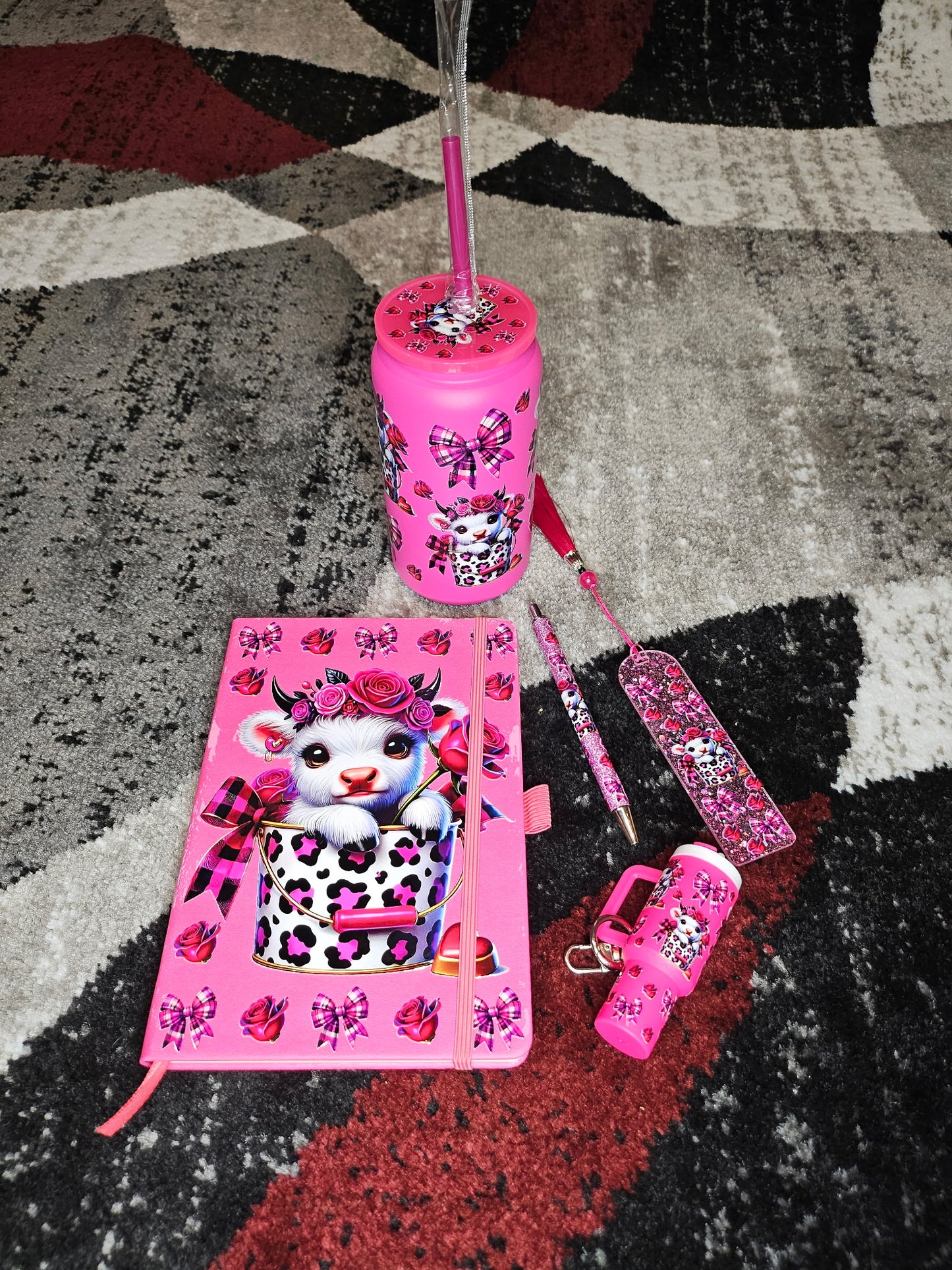 Gift Set - Cow Pink