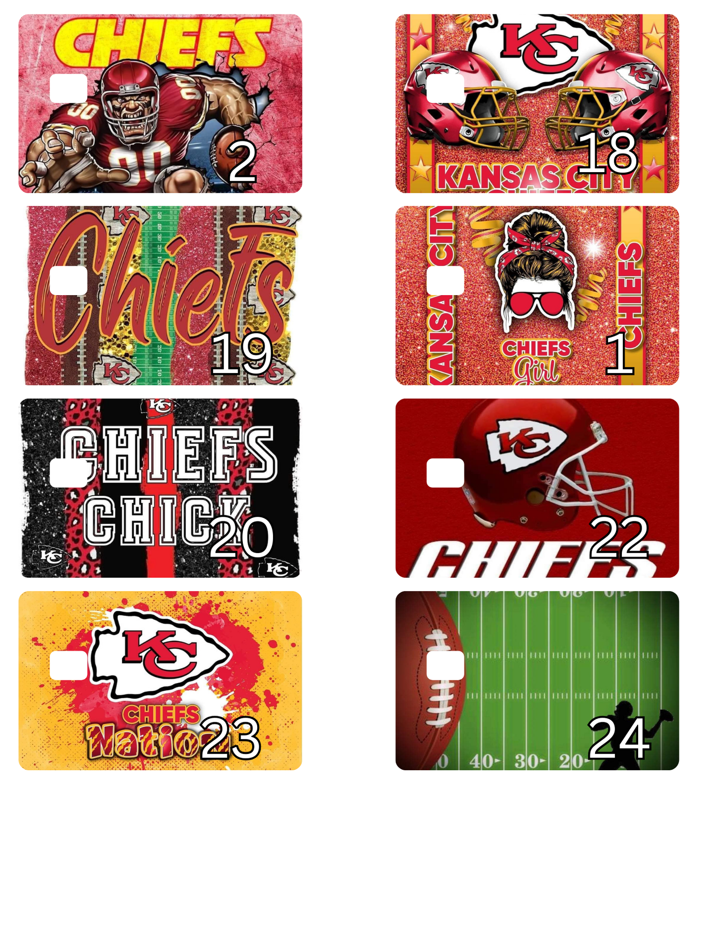 Credit Card Stickers (Type the #)