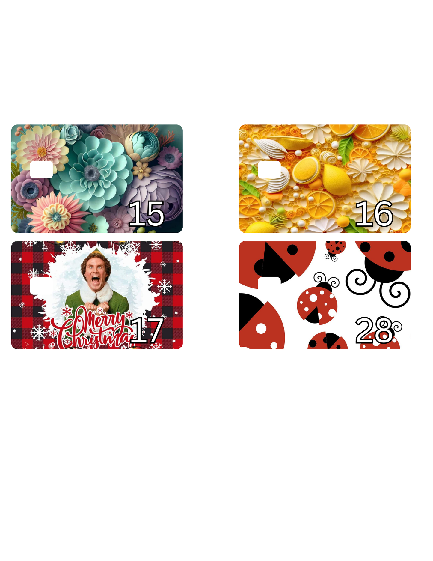 Credit Card Stickers (Type the #)
